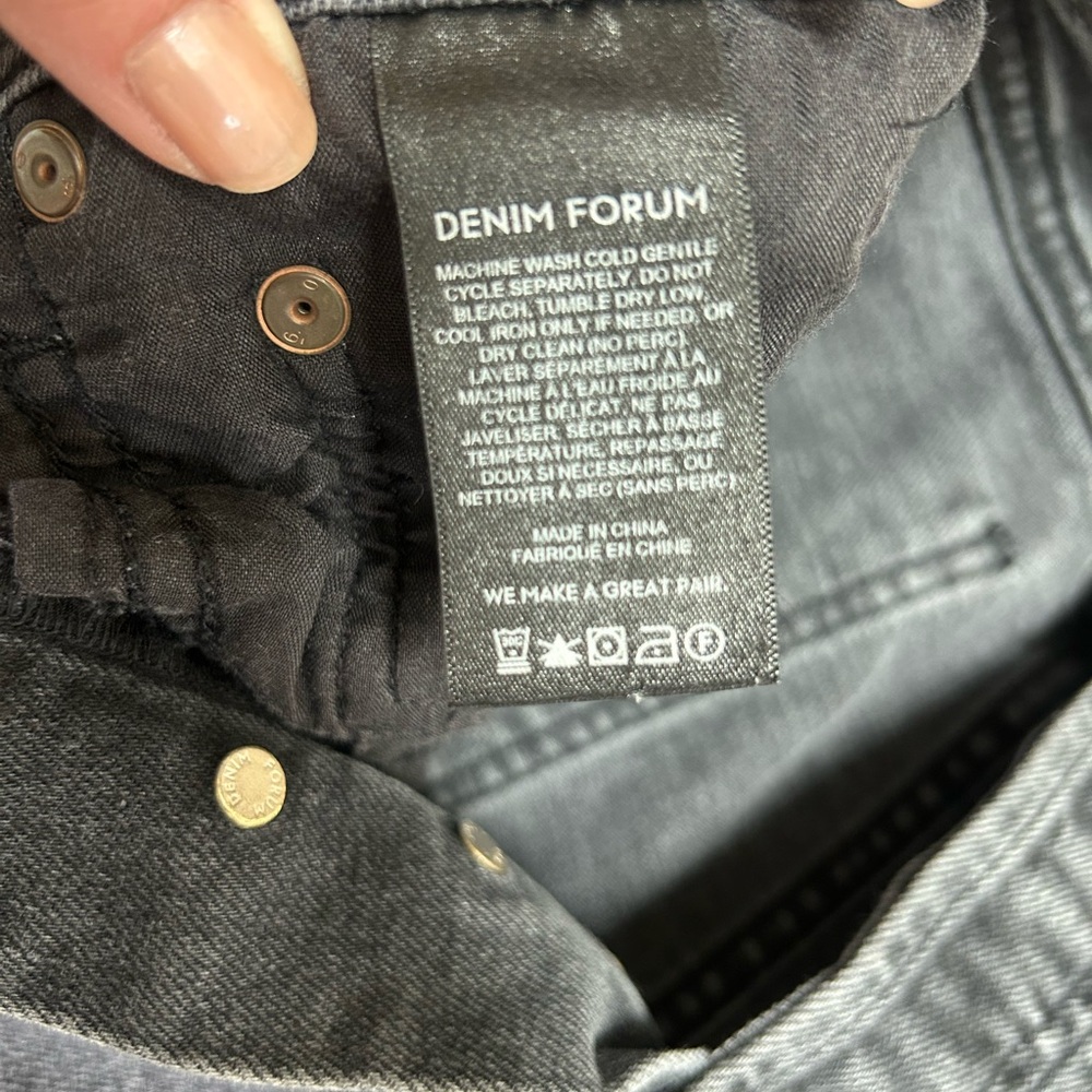 Denim Forum Arlo 28L (Ankle) Women’s Washed Charcoal High-Rise Jeans - Picture 5 of 8